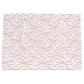 Grand Sac Cadeau Joli Motif Bow Blanc Cadeau (Devant)