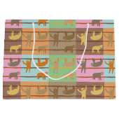 Grand Sac Cadeau Joli Motif de fentes (Devant)