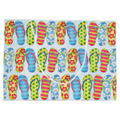 Grand Sac Cadeau Joli Motif de tongs d'été (Dos)