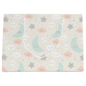 Grand Sac Cadeau Joli Motif Pastel Sky souriant (Devant)