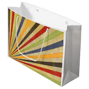 Grand Sac Cadeau Joli Retro Grunge Rays + vos idées