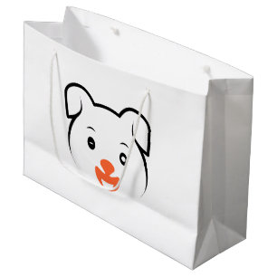 Grand Sac Cadeau Joli rose