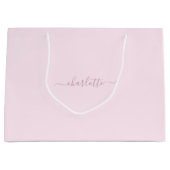 Grand Sac Cadeau Joli rose et blanc doux (Devant)