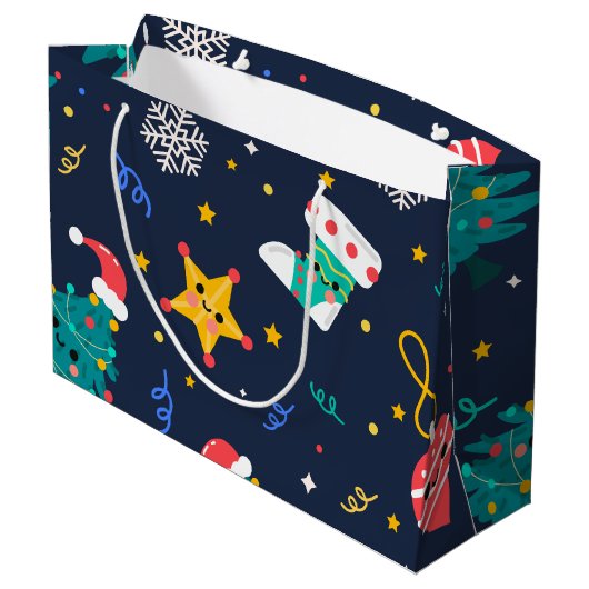 Grand Sac Cadeau Joli sapin de Noël (Dos Angle)