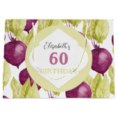 Grand Sac Cadeau Joli violet vertBeets Aquarelle Art (Devant)