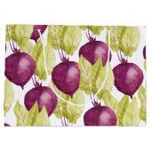 Grand Sac Cadeau Joli violet vertBeets Aquarelle Art (Dos)