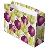Grand Sac Cadeau Joli violet vertBeets Aquarelle Art (Dos Angle)
