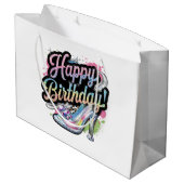 Grand Sac Cadeau Jolie fête d'anniversaire (Dos Angle)