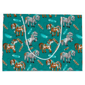 Grand Sac Cadeau Jolie fête unisex des chevaux sauvages (Dos)