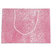 Grand Sac Cadeau Jolie fille sucre Parties scintillant rose léopard (Devant)