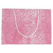 Grand Sac Cadeau Jolie fille sucre Parties scintillant rose léopard (Dos)