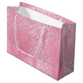 Grand Sac Cadeau Jolie fille sucre Parties scintillant rose léopard (Devant Angle)