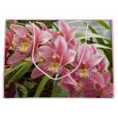 Grand Sac Cadeau Jolie Orchidées rose Cymbidium Floral (Devant)
