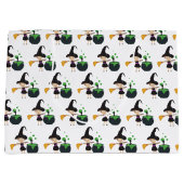 Grand Sac Cadeau Jolie sorcière d'Halloween (Devant)