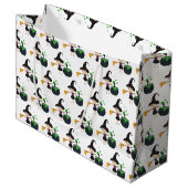 Grand Sac Cadeau Jolie sorcière d'Halloween (Devant Angle)