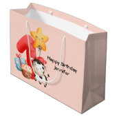 Grand Sac Cadeau Jolie vache 1er anniversaire (Dos Angle)