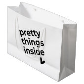 Grand Sac Cadeau Jolies choses à l'intérieur, moderne (Devant Angle)