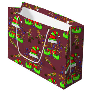 Grand Sac Cadeau Jolies elfes de Noël