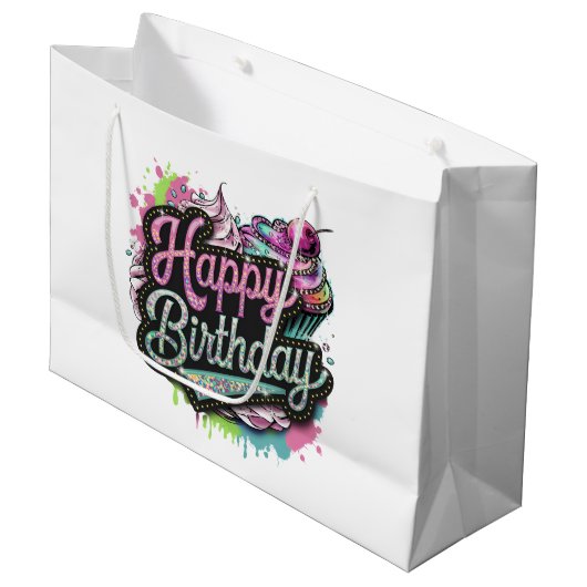Grand Sac Cadeau Jolies filles ados (Devant Angle)