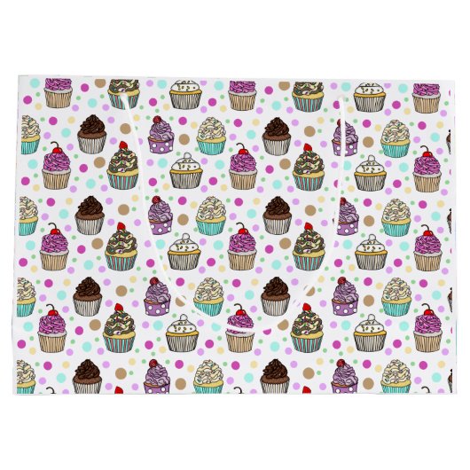 Grand Sac Cadeau Jolis Cupcakes (Dos)