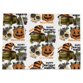 Grand Sac Cadeau Jote Halloween Anniversaire Ajouter Nom Fantômes C (Dos)