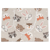 Grand Sac Cadeau Jote Motif d'animaux de bois (Devant)