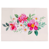 Grand Sac Cadeau Jouer Joli Bouquet de Fleur Rose (Dos)