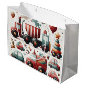Grand Sac Cadeau Jouet aux voitures (Dos Angle)