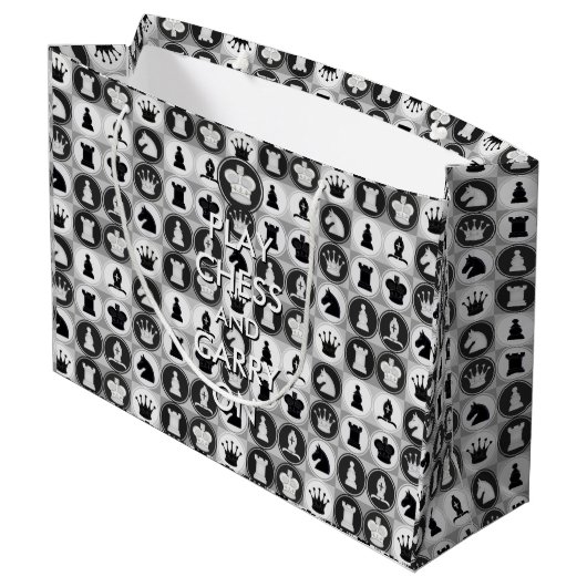 Grand Sac Cadeau Jouez aux échecs et continuez (Dos Angle)