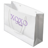 Grand Sac Cadeau Jour de la Saint Valentin Xoxo ajouter nom pastel  (Devant Angle)