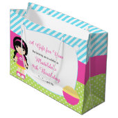 Grand Sac Cadeau Jour de l'anniversaire de la fête du bois de sciag (Devant Angle)