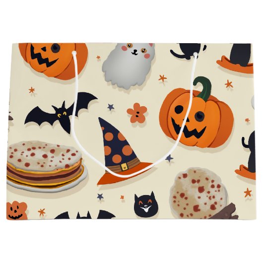 Grand Sac Cadeau jour d'halloween (Devant)