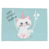 Grand Sac Cadeau Jour Purr-fect Chat Anniversaire (Dos)
