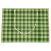 Grand Sac Cadeau Journée de la Saint Patrick à Plaid Vert (Devant)