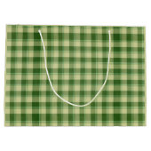Grand Sac Cadeau Journée de la Saint Patrick à Plaid Vert (Dos)
