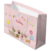 Grand Sac Cadeau Joyeuse fête des chiens d'anniversaire (Devant Angle)