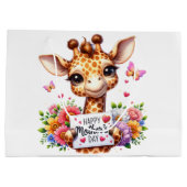 Grand Sac Cadeau Joyeuse Giraffe de la Fête des mères (Dos)