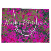 Grand Sac Cadeau Joyeuse Retraite Rose Jardin Floral Peint main (Dos)