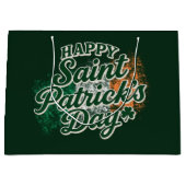 Grand Sac Cadeau Joyeuse Saint-Patrick vintage (Devant)