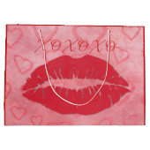 Grand Sac Cadeau Joyeuse Saint-Valentin Bisou (Dos)