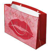 Grand Sac Cadeau Joyeuse Saint-Valentin Bisou (Dos Angle)
