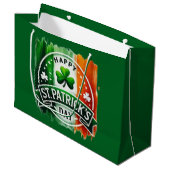 Grand Sac Cadeau Joyeuse St. Patrick's Day (Devant Angle)