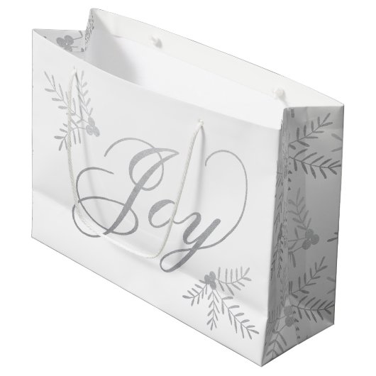 Grand Sac Cadeau Joyeuses vacances (Devant Angle)