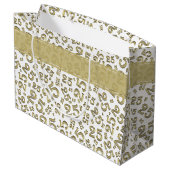 Grand Sac Cadeau Joyeux 25e anniversaire Gold Random Numéro Motif (Dos Angle)