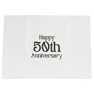 Grand Sac Cadeau Joyeux 50e Anniversaire