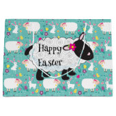 Grand Sac Cadeau Joyeux agneau de Pâques (Devant)