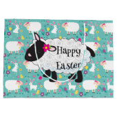 Grand Sac Cadeau Joyeux agneau de Pâques (Dos)