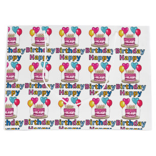 Grand Sac Cadeau Joyeux Anniversaire