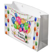 Grand Sac Cadeau Joyeux anniversaire (Dos Angle)