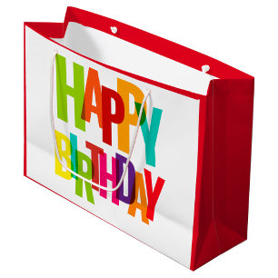Grand Sac Cadeau Joyeux anniversaire
